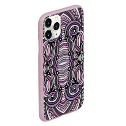 Чехол iPhone 11 Pro матовый Абстракция Разноцветный калейдоскоп Фиолетовый, че, цвет: 3D-розовый — фото 2