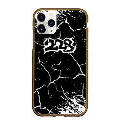 Чехол iPhone 11 Pro матовый 228 rap трещины, цвет: 3D-коричневый