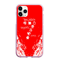 Чехол iPhone 11 Pro матовый 7 СМЕРТНЫХ ГРЕХОВ МЕЛОДИАС СИМВОЛ ДРАКОН, цвет: 3D-розовый
