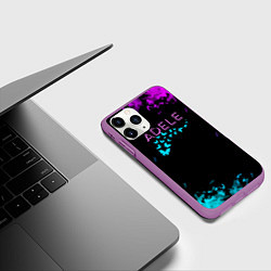Чехол iPhone 11 Pro матовый Adele neon, цвет: 3D-фиолетовый — фото 2