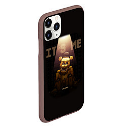 Чехол iPhone 11 Pro матовый Five Nights at Freddys - мишка Фредди, цвет: 3D-коричневый — фото 2