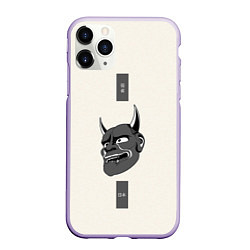 Чехол iPhone 11 Pro матовый Демон Oni, цвет: 3D-светло-сиреневый