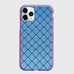 Чехол iPhone 11 Pro матовый Рабица, цвет: 3D-фиолетовый