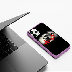 Чехол iPhone 11 Pro матовый АЛИСА К Кинчев, цвет: 3D-фиолетовый — фото 2