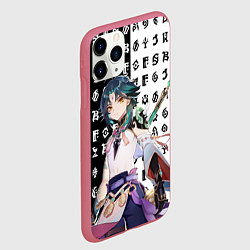 Чехол iPhone 11 Pro матовый СЯО - АДЕПТ ГЕНШИН ИМПАКТ, цвет: 3D-малиновый — фото 2