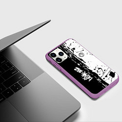 Чехол iPhone 11 Pro матовый Blink 182 БРЫЗГИ, цвет: 3D-фиолетовый — фото 2