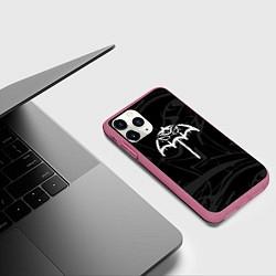 Чехол iPhone 11 Pro матовый Bring me the horizon, цвет: 3D-малиновый — фото 2