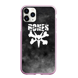 Чехол iPhone 11 Pro матовый BONES, цвет: 3D-розовый