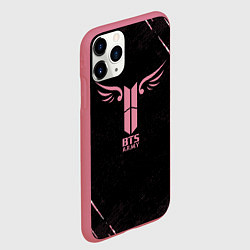Чехол iPhone 11 Pro матовый Bts бтс, цвет: 3D-малиновый — фото 2