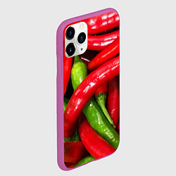Чехол iPhone 11 Pro матовый Жгучие перцы, цвет: 3D-фиолетовый — фото 2