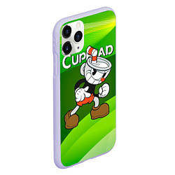 Чехол iPhone 11 Pro матовый Хитрая чашечка cuphead, цвет: 3D-светло-сиреневый — фото 2
