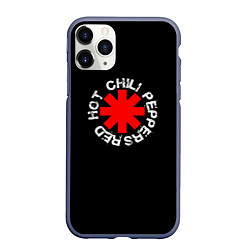 Чехол iPhone 11 Pro матовый Red Hot Chili Peppers Rough Logo, цвет: 3D-серый