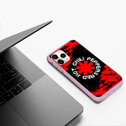 Чехол iPhone 11 Pro матовый Red hot chili peppers RHCP, цвет: 3D-розовый — фото 2