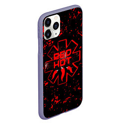 Чехол iPhone 11 Pro матовый Red Hot Chili Peppers, лого, цвет: 3D-серый — фото 2