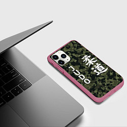 Чехол iPhone 11 Pro матовый JUDO МИЛИТАРИ, цвет: 3D-малиновый — фото 2