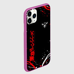 Чехол iPhone 11 Pro матовый Токийские мстители брызги красок, цвет: 3D-фиолетовый — фото 2