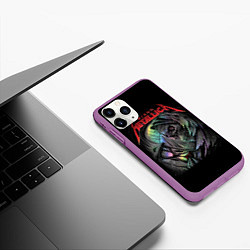Чехол iPhone 11 Pro матовый NIXON METALLICA, цвет: 3D-фиолетовый — фото 2
