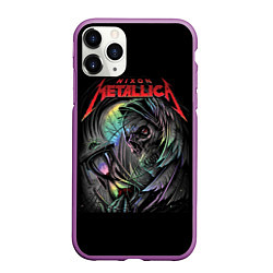 Чехол iPhone 11 Pro матовый NIXON METALLICA, цвет: 3D-фиолетовый