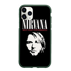 Чехол iPhone 11 Pro матовый NIRVANA Kurt Cobain, цвет: 3D-темно-зеленый