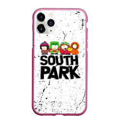 Чехол iPhone 11 Pro матовый Южный парк мультфильм - персонажи South Park, цвет: 3D-малиновый