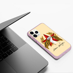 Чехол iPhone 11 Pro матовый Лена Победы, цвет: 3D-розовый — фото 2