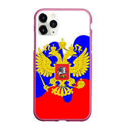 Чехол iPhone 11 Pro матовый Герб россии герб, цвет: 3D-малиновый