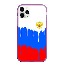 Чехол iPhone 11 Pro матовый Флаг герб russia