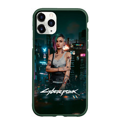 Чехол iPhone 11 Pro матовый Джуди Cyberpunk 2077