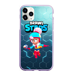 Чехол iPhone 11 Pro матовый Джанет BrawlStars JANET, цвет: 3D-светло-сиреневый