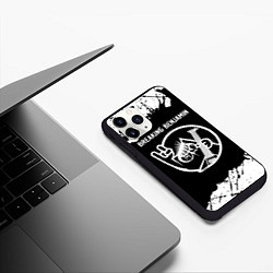 Чехол iPhone 11 Pro матовый Breaking Benjamin КОТ Брызги, цвет: 3D-черный — фото 2