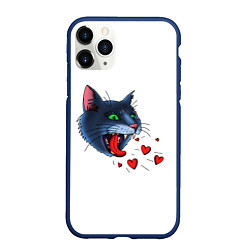 Чехол iPhone 11 Pro матовый Cat love meow