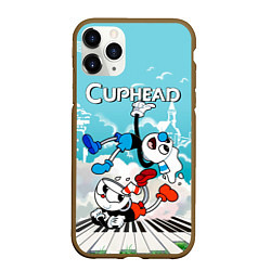 Чехол iPhone 11 Pro матовый Cuphead 2 чашечки