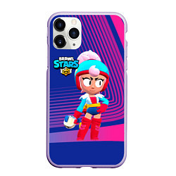 Чехол iPhone 11 Pro матовый BRAWLSTARS JANET ДЖАНЕТ, цвет: 3D-светло-сиреневый