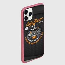 Чехол iPhone 11 Pro матовый Moto Sport, цвет: 3D-малиновый — фото 2
