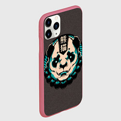 Чехол iPhone 11 Pro матовый Символ Панды, цвет: 3D-малиновый — фото 2