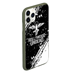 Чехол iPhone 11 Pro матовый Hollywood undead, цвет: 3D-темно-зеленый — фото 2