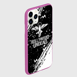 Чехол iPhone 11 Pro матовый Hollywood undead, цвет: 3D-фиолетовый — фото 2