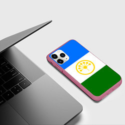 Чехол iPhone 11 Pro матовый БАШКОРТОСТАН РЕСПУБЛИКА, цвет: 3D-малиновый — фото 2