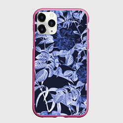Чехол iPhone 11 Pro матовый Цветы Темные Розы, цвет: 3D-малиновый