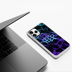 Чехол iPhone 11 Pro матовый Lil peep neon молнии, цвет: 3D-белый — фото 2