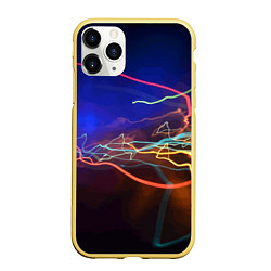 Чехол iPhone 11 Pro матовый Neon vanguard pattern Lightning Fashion 2023, цвет: 3D-желтый