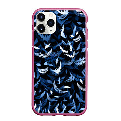 Чехол iPhone 11 Pro матовый Drain monsters, цвет: 3D-малиновый