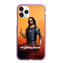 Чехол iPhone 11 Pro матовый Vi cyberpunk 2077, цвет: 3D-фиолетовый