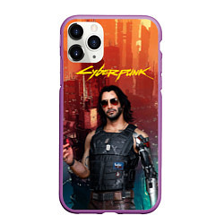 Чехол iPhone 11 Pro матовый Cyberpunk2077 Vi, цвет: 3D-фиолетовый