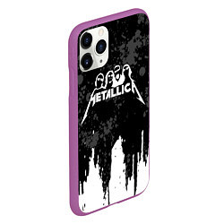 Чехол iPhone 11 Pro матовый Metallica музыканты, цвет: 3D-фиолетовый — фото 2