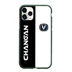 Чехол iPhone 11 Pro матовый CHANGAN ЧЕРНО БЕЛЫЙ