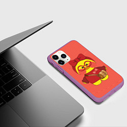 Чехол iPhone 11 Pro матовый Лалафанфан в красных очках, цвет: 3D-фиолетовый — фото 2