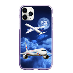 Чехол iPhone 11 Pro матовый Пассажирский самолет Ту-214