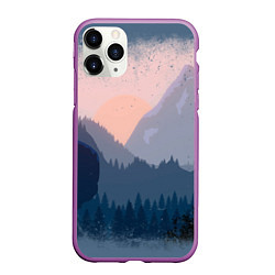 Чехол iPhone 11 Pro матовый Call of the Mountain, цвет: 3D-фиолетовый