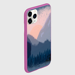 Чехол iPhone 11 Pro матовый Call of the Mountain, цвет: 3D-фиолетовый — фото 2